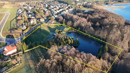 Sprzedam działkę 14 833 m² z stawem i domkiem w Rybnie działka Rybno