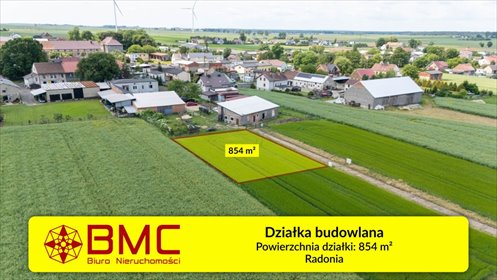 działka na sprzedaż 854m2 działka Radonia