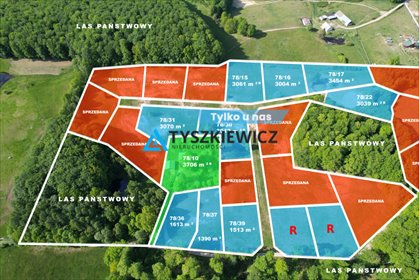 działka na sprzedaż 1513m2 działka Trzepowo, Sambora
