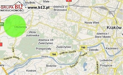 działka na sprzedaż 1140m2 działka Krakow, Olszanica, Olszanicka