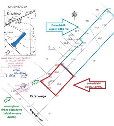 Działka pod zabudowę 1200 m² z mediami i szybkim dojazdem działka Kozłów, Kozłów