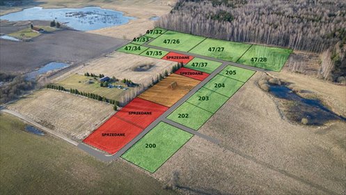 Działka 2501 m² w Blankach (widok na jezioro i las) działka Blanki