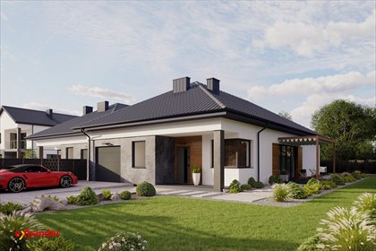 Nowoczesny dom 99m2 z garażem, ogródkiem i spokojną okolicą dom Dominów, Księżycowa