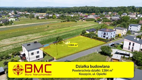Działka budowlana z mediami, ogrodzona, 1384 m² działka Koszęcin, Opiełki