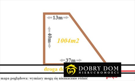 działka na sprzedaż 1004m2 działka Turośń Dolna