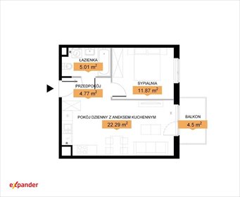 mieszkanie na sprzedaż 44m2 mieszkanie Łódź, Widzewska