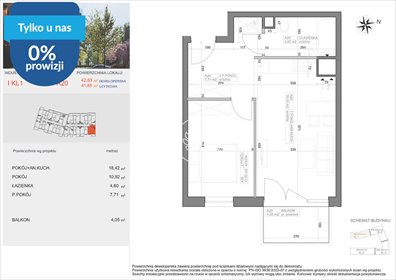 Dwupokojowe mieszkanie w Bocianowie, 41,65 m², atrakcyjna oferta mieszkanie Bydgoszcz, Bocianowo, Pomorska