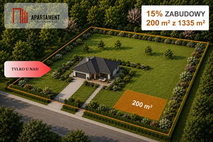 Na sprzedaż działka budowlana 1335 m² w Drzewianach działka Drzewiany