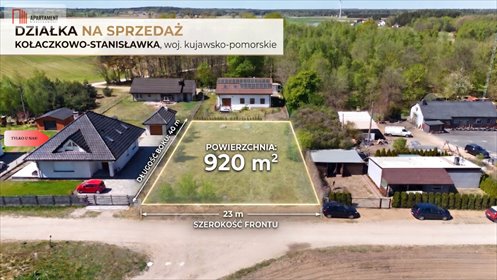 Działka 920 m² z WZ, ogrodzona, Kołaczkowo działka Kołaczkowo