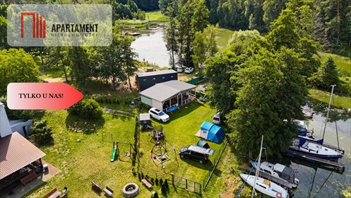 Działka z własną linią brzegową i domkiem - polecam! działka Nowy Jasiniec