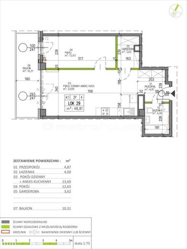 mieszkanie na sprzedaż 49m2 mieszkanie Warszawa, Białołęka