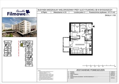mieszkanie na sprzedaż 38m2 mieszkanie Bydgoszcz, Bartodzieje Małe, Filmowa