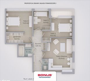 Nowoczesne 4-pokojowe mieszkanie po remoncie - balkon i pełne wyposażenie mieszkanie Szczecin, Centrum, Ofiar Oświęcimia