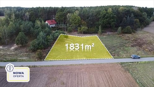 działka na sprzedaż 1831m2 działka Nowe Załubice, Bratnia