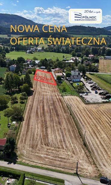 działka na sprzedaż 1752m2 działka Goleszów