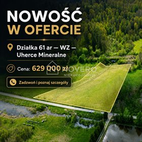 Działka w Bieszczadach z widokami i warunkami zabudowy działka Uherce Mineralne