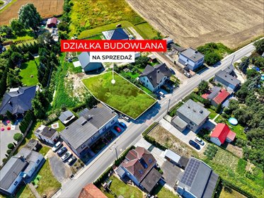 Dopiewiec: Działka 673m² | media | droga działka Dopiewiec, Kolejowa