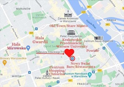 pokój na wynajem 23m2 pokój Warszawa, Śródmieście, Tadeusza Czackiego