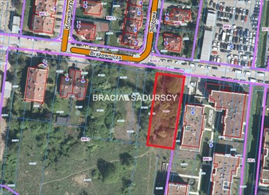 Działka budowlana 1186 m2 w Krowodrzy z mediami działka Kraków, Krowodrza, Brązownicza