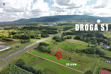 Działka inwestycyjna 3603 m² z widokiem na góry. działka Buczkowice, Cisowa