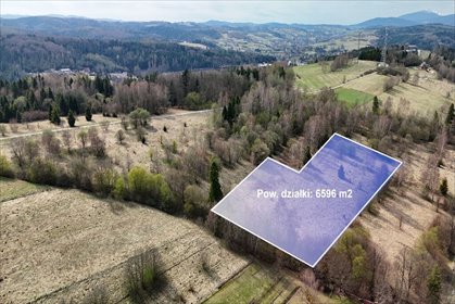 Działka 6596 m² z widokami i możliwością podziału działka Jordanów