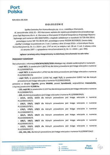 działka na wynajem 531740m2 działka Wiskitki