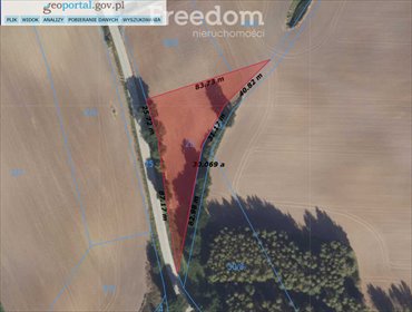 Działka 3000 m² w Goszynie (media, warunki zabudowy) działka Goszyn