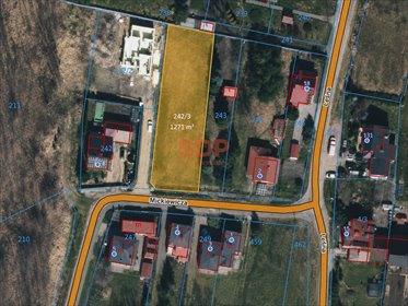 Działka 1271 m² w Ossach (MPZP, dostęp do drogi) działka Ossy, Mickiewicza Adama