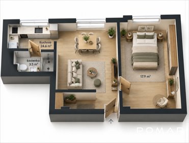 Dwupokojowe mieszkanie po remoncie w centrum Raciborza mieszkanie Racibórz, Ludwika