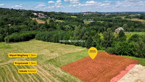 Polecam działkę 1118 m² z panoramicznym widokiem w Mogilanach działka Mogilany