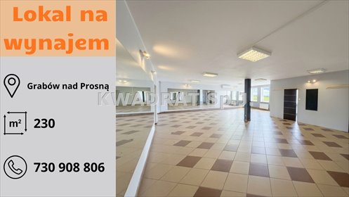 Zapraszam do wynajęcia 230 m² lokalu w Grabowie nad Prosną lokal użytkowy Grabów nad Prosną
