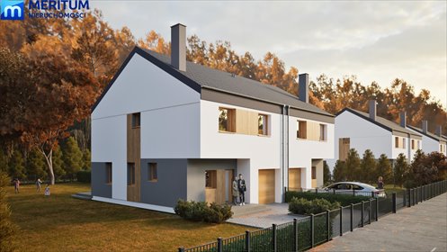 Nowoczesny bliźniak 132m2 z garażem i dużą działką dom Osowiec