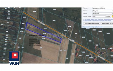 Polecam działkę 10 068 m² pod inwestycję lub dom w Rząśni działka Rząśnia