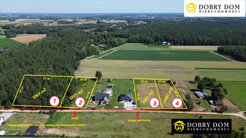 Sprzedam działki 3001 m² z mediami i lasem w Zaczerlanach działka Zaczerlany