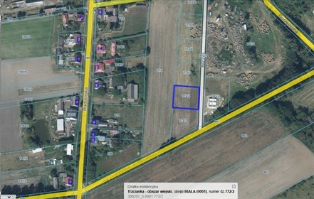 Działka budowlana 1093 m² z dostępem utwardzonym w Białej działka Trzcianka