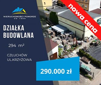 działka na sprzedaż 294m2 działka Człuchów, Krzyżowa