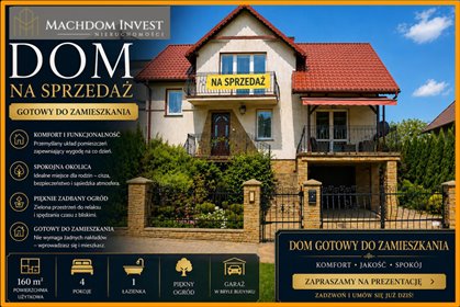 Przestronny dom 160m2 z kominkiem i tarasem dom Brodnica