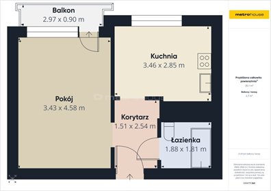 Mieszkanie 32,60 m² w Mysłowicach (centrum) z balkonem mieszkanie Mysłowice, Centrum, Górnicza