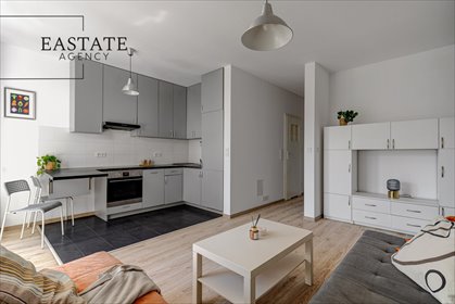 Przestronna kawalerka 34,19 m² z garażem i patio mieszkanie Warszawa, Mokotów, Bobrowiecka