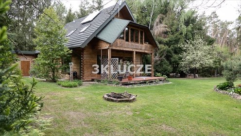 Urokliwy dom z bali, 268 m2, ogród, garaż, Janowiec dom Nasiłów