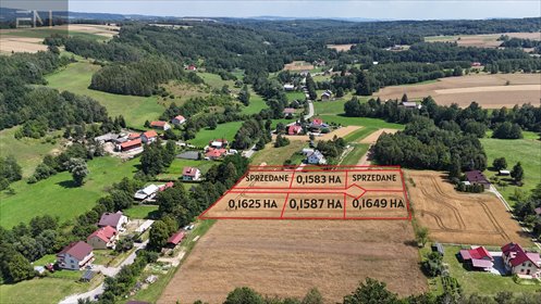 Działki budowlane w Wielopolu Skrzyńskim, 1600 m2, 69 tys. działka Wielopole Skrzyńskie