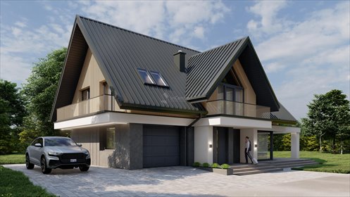 Działka z widokiem na Tatry, 2420m², koncepcja domu działka Zaskale, Kościelna