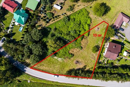 działka na sprzedaż 1300m2 działka Łukanowice