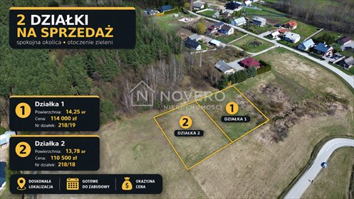 Działki budowlane w Skrzyszowie z mediami i lasem działka Skrzyszów