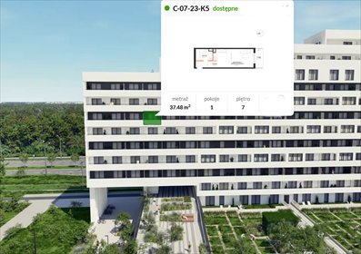 Nowoczesne 37,48 m² mieszkanie z loggią w Wrocławiu zapraszam mieszkanie Wrocław, Fabryczna, Żerniki