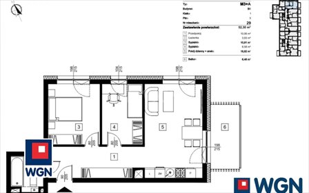 mieszkanie na sprzedaż 52m2 mieszkanie Lublin, Dziesiąta Wieś, Dziesiąta Wieś