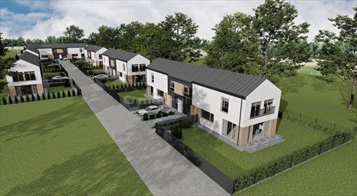 Nowoczesny bliźniak z tarasem i widokiem na las - 153 m² dom Halinów