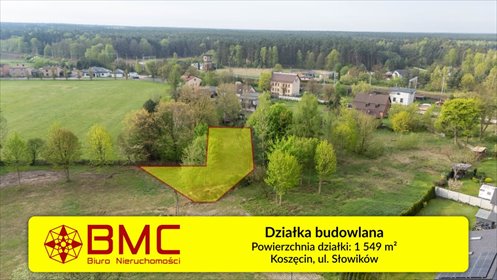 działka na sprzedaż 1549m2 działka Koszęcin, Słowików