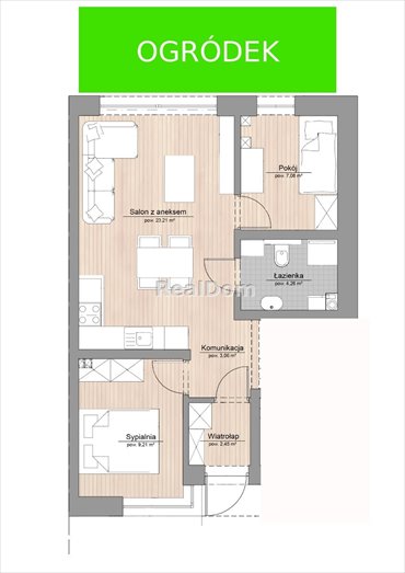 mieszkanie na sprzedaż 49m2 mieszkanie Kraków, Dębniki, Kliny, Spacerowa
