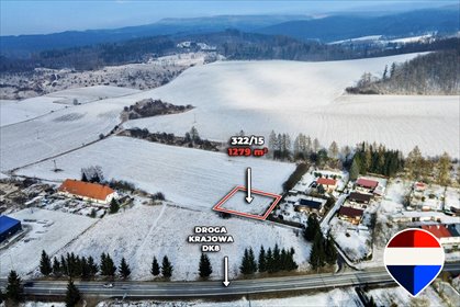 Działka budowlana 1279 m² z pełnym uzbrojeniem, blisko Kudowy działka Jeleniów